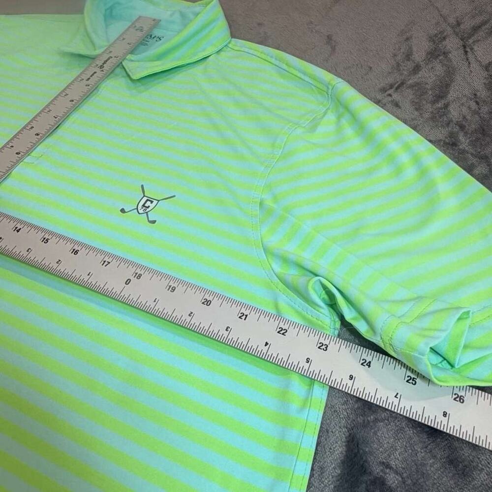 Chaps Golf Stay-Dry Polo Shirt Men Sz XL Green Striped Stretch Performance - Picture 14 of 16
